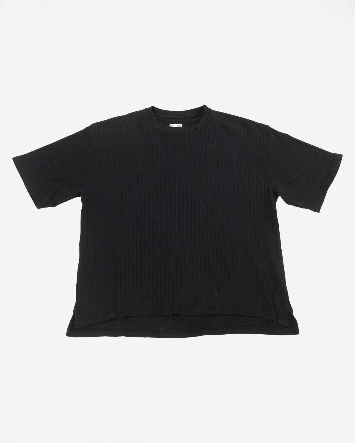 M-J-009 - Cotton Mesh Oversized T-shirt - Black