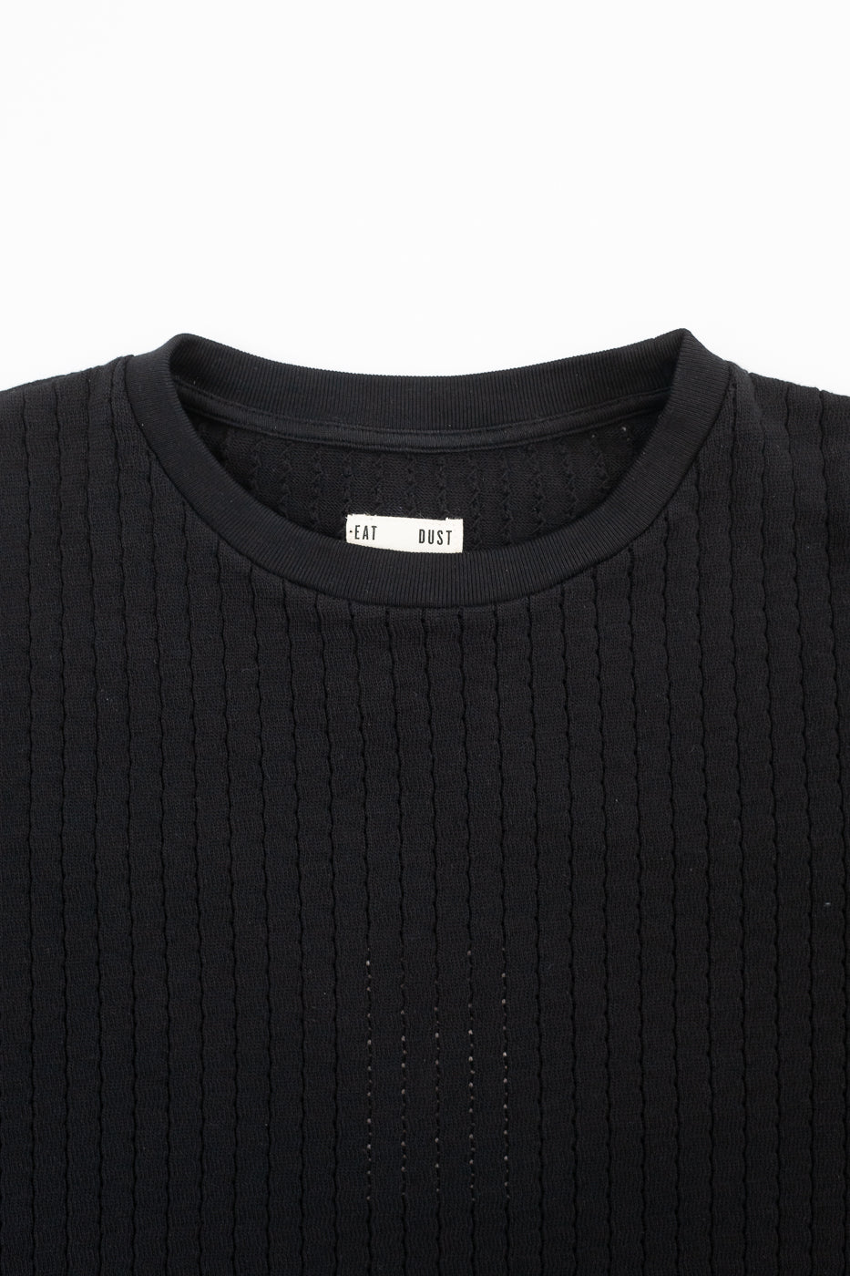 M-J-009 - Cotton Mesh Oversized T-shirt - Black
