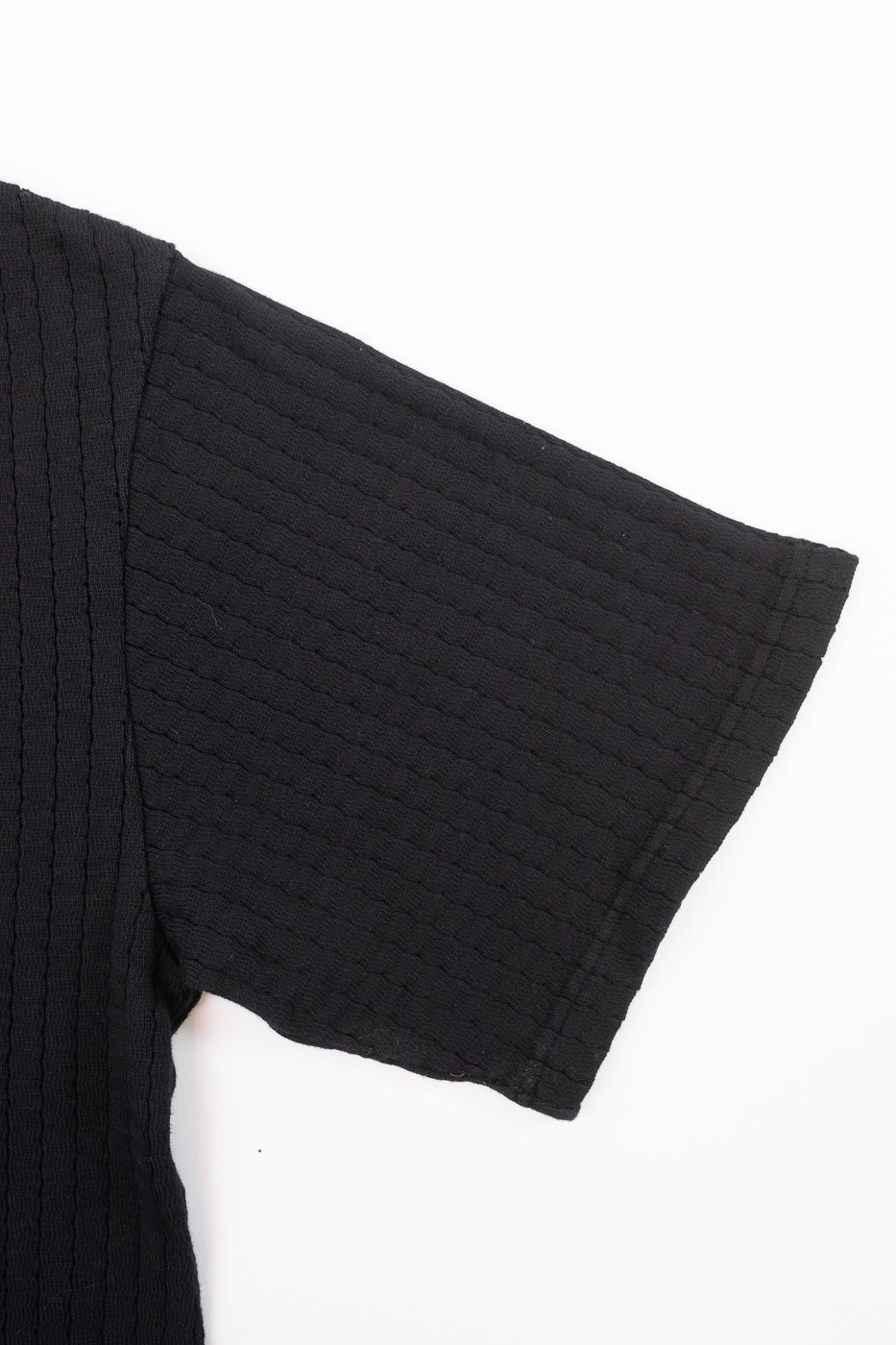M-J-009 - Cotton Mesh Oversized T-shirt - Black