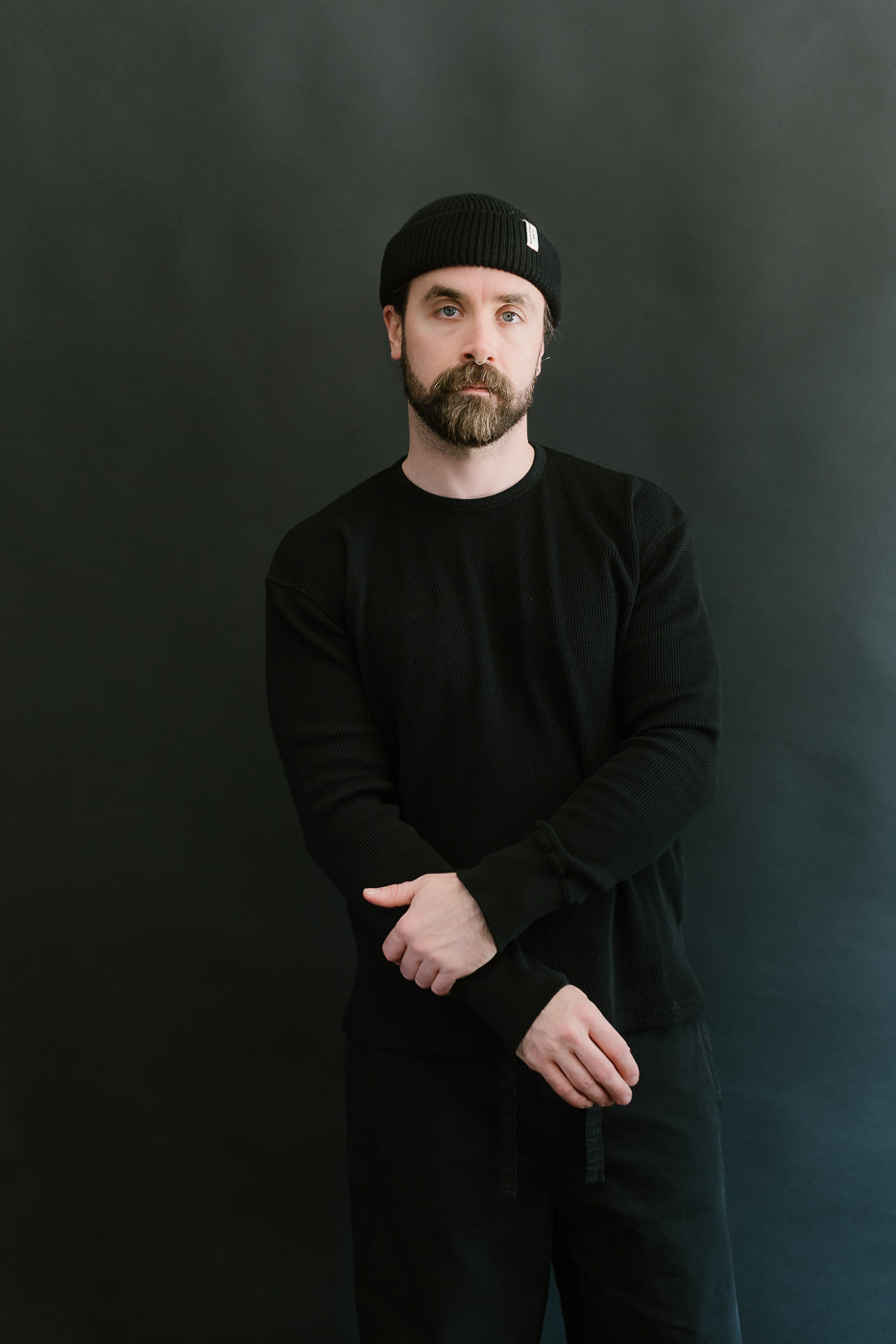 M-Z-J-NOS-900 - Thermo Waffle T Jersey - Black