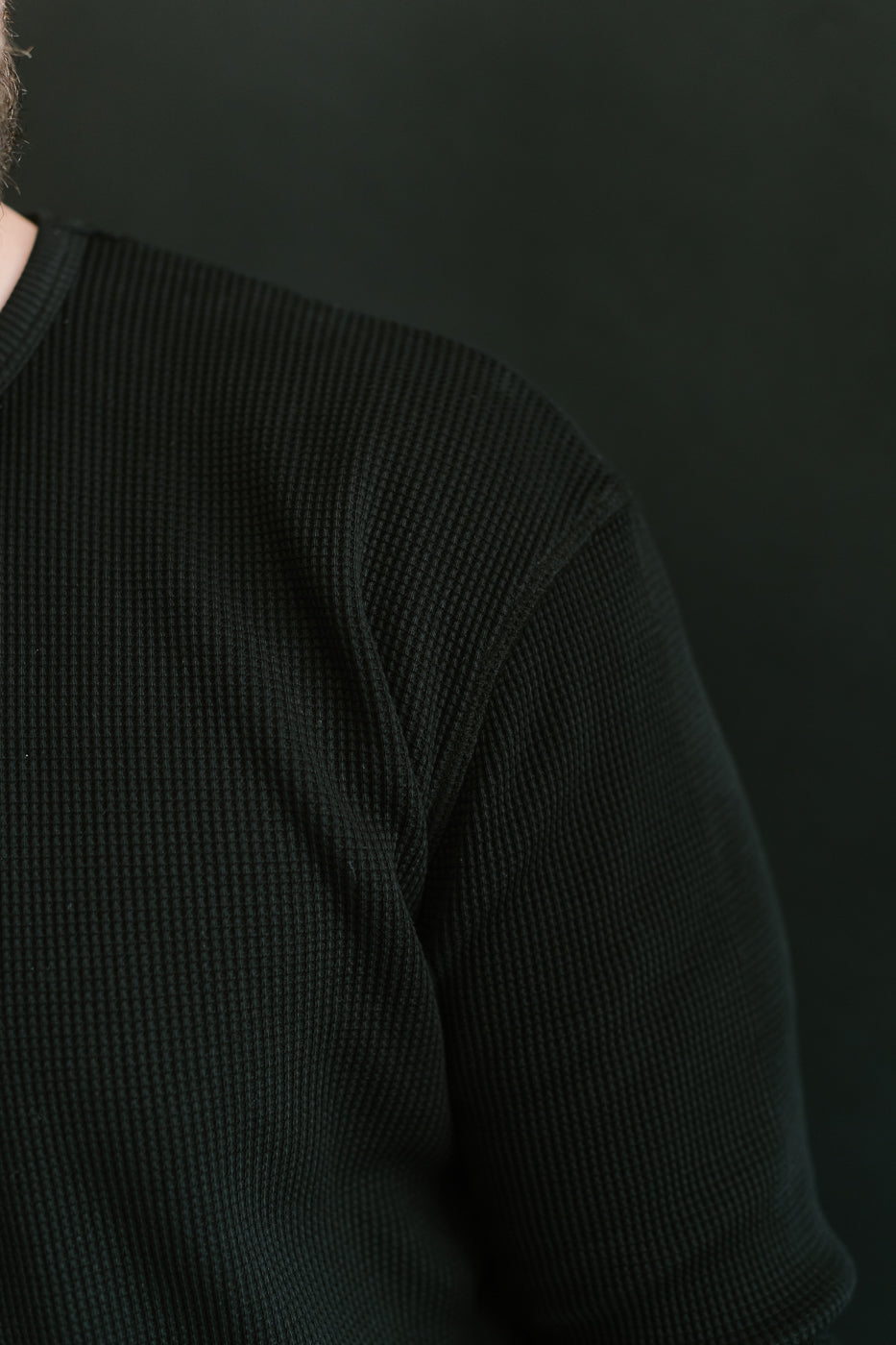 M-Z-J-NOS-900 - Thermo Waffle T Jersey - Black