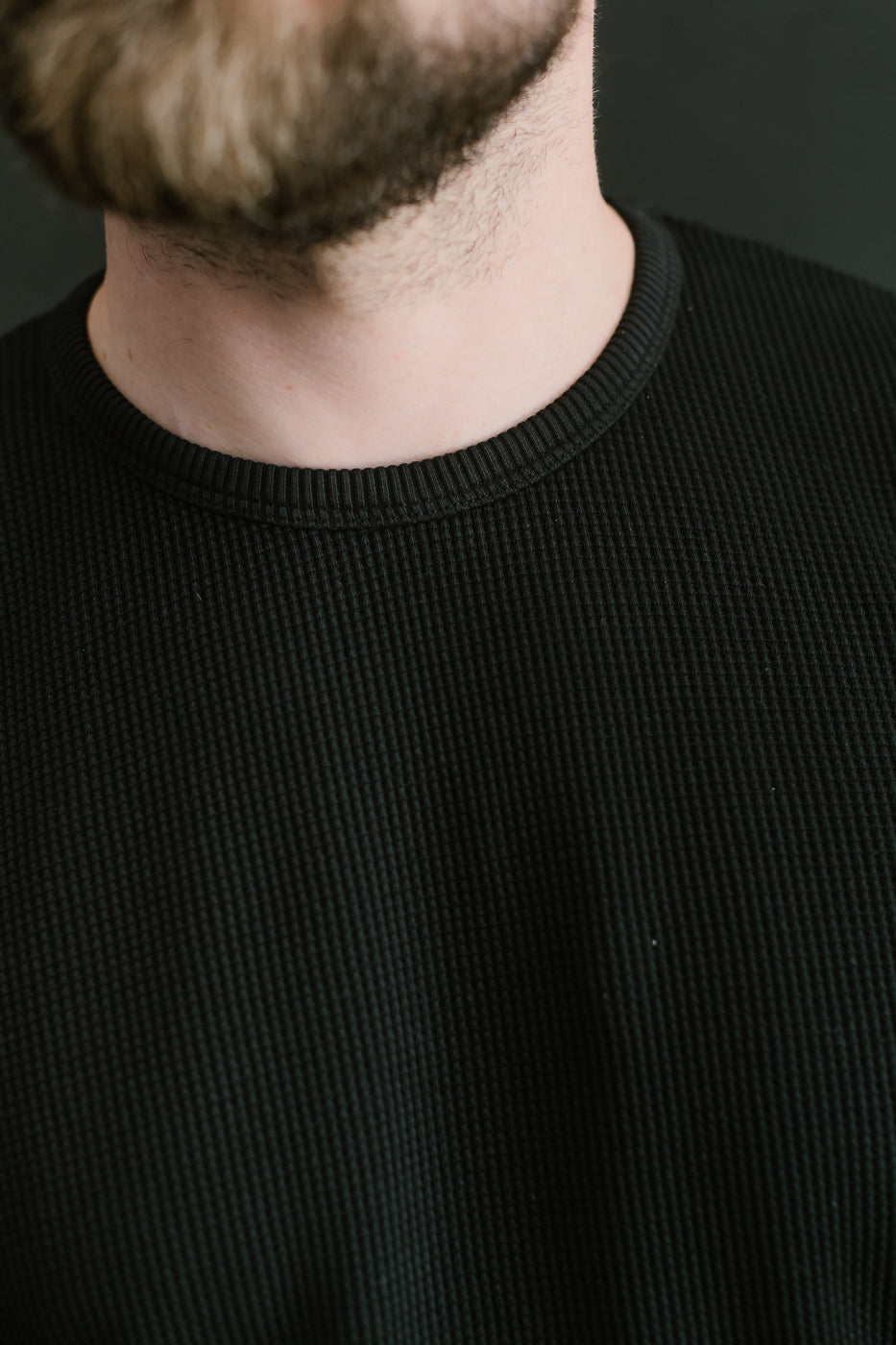 M-Z-J-NOS-900 - Thermo Waffle T Jersey - Black
