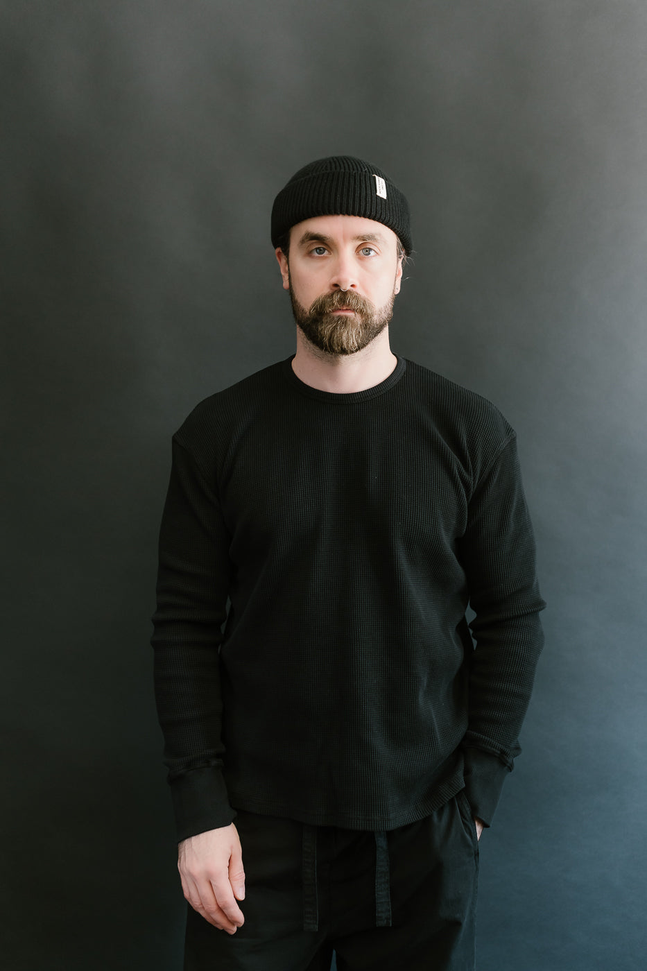 M-Z-J-NOS-900 - Thermo Waffle T Jersey - Black