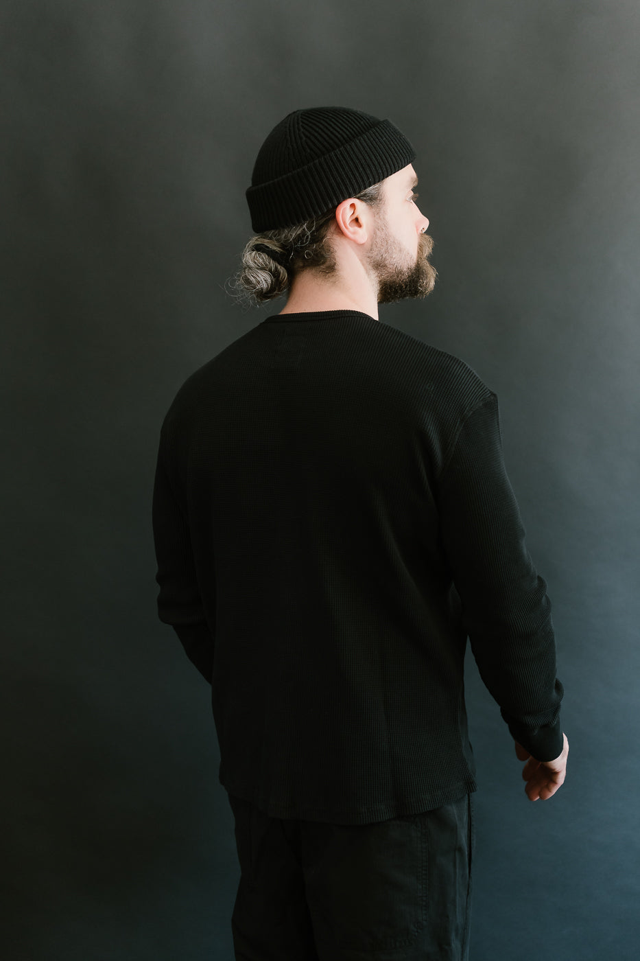 M-Z-J-NOS-900 - Thermo Waffle T Jersey - Black