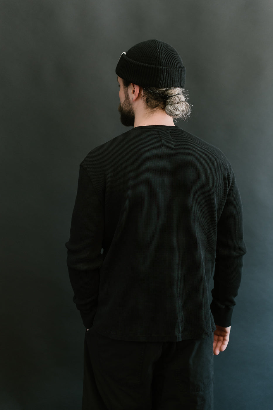 M-Z-J-NOS-900 - Thermo Waffle T Jersey - Black