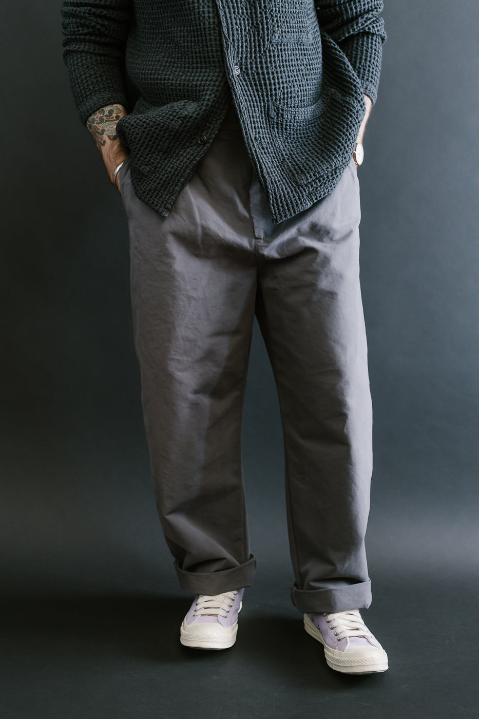 M-C-011 - Officer Chino Nebraska Cotton - Charcoal