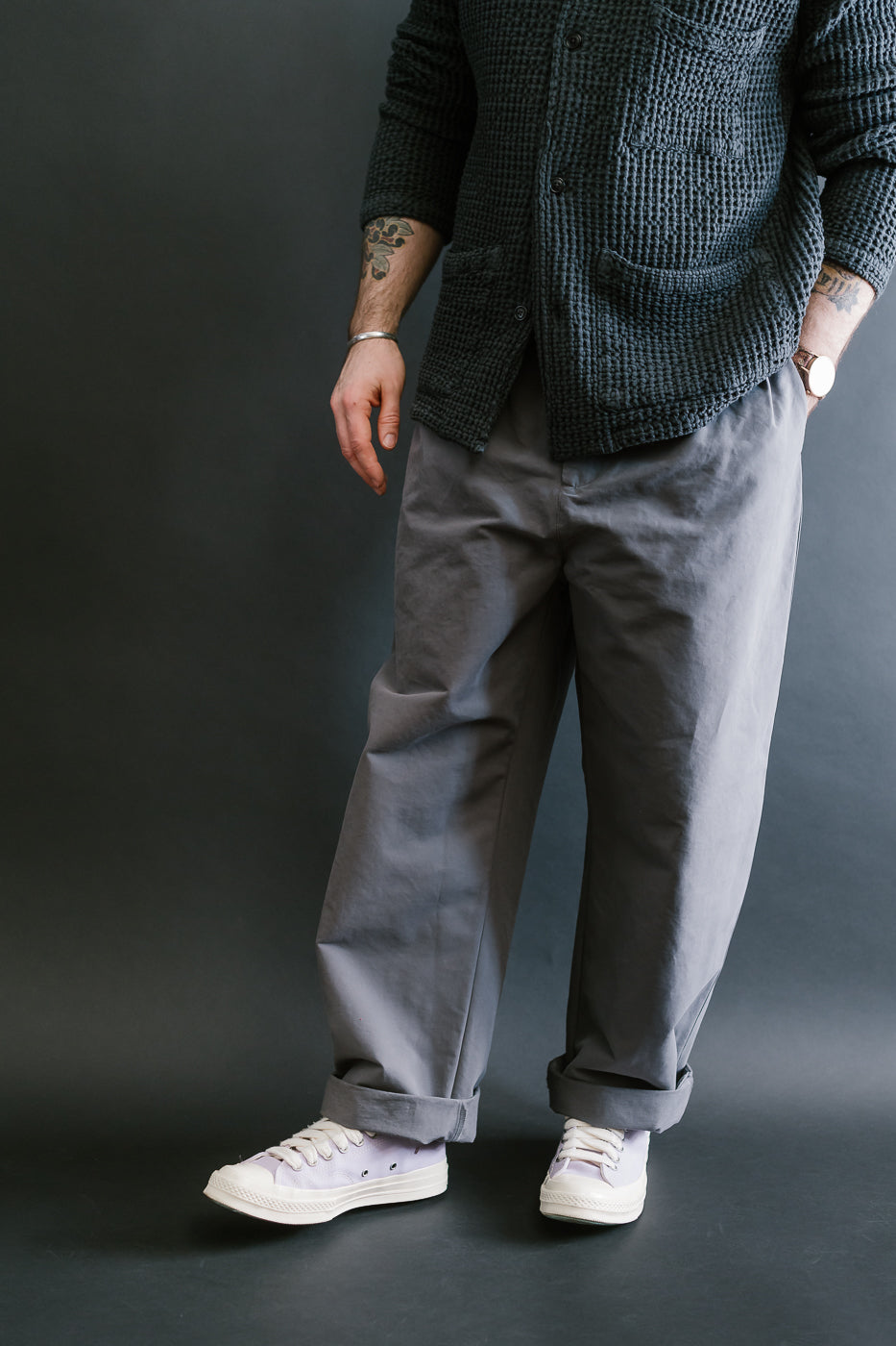 M-C-011 - Officer Chino Nebraska Cotton - Charcoal