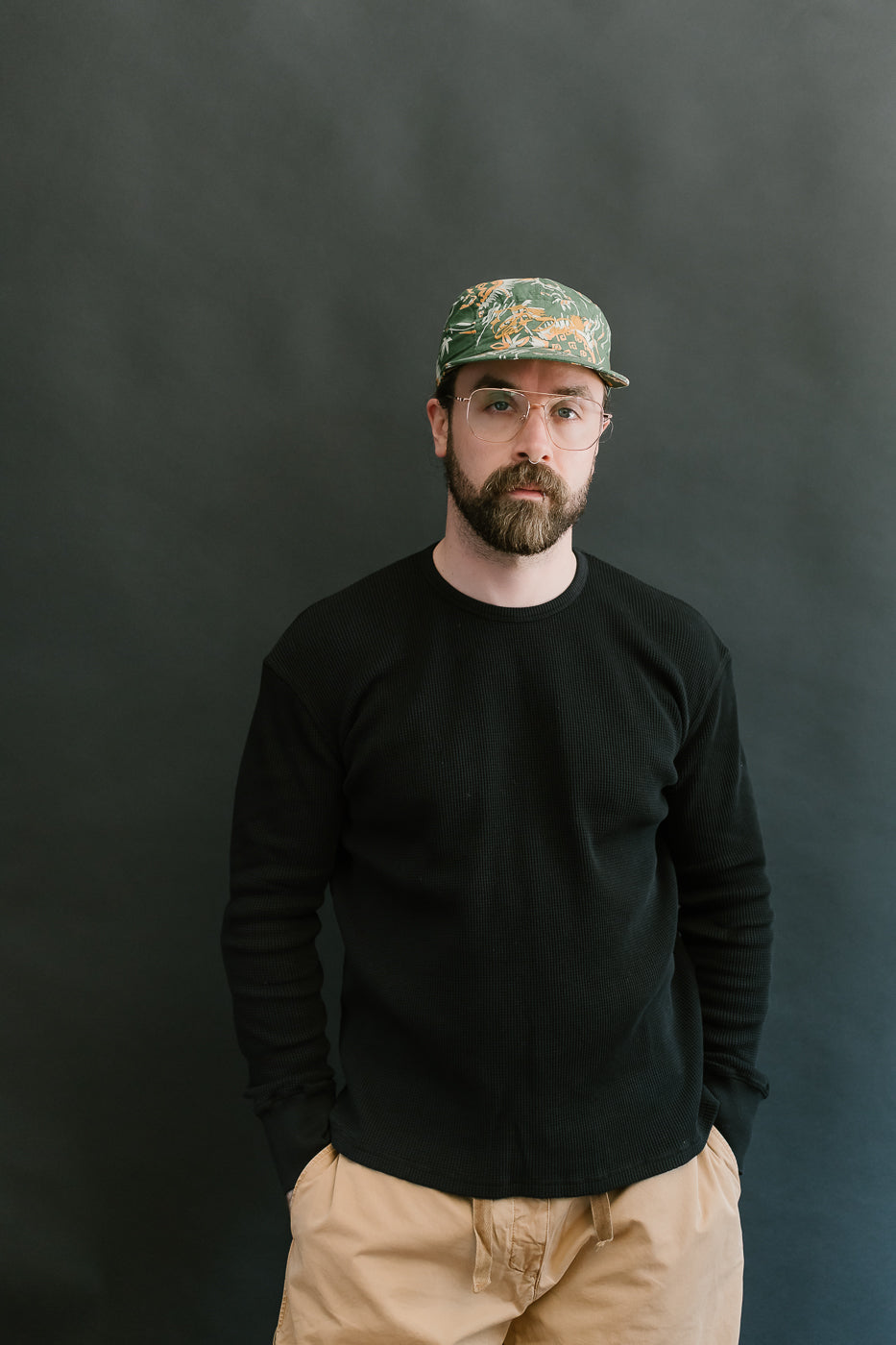 X-003-CCM-604 - 5-Panel Cap Casa Print - Green