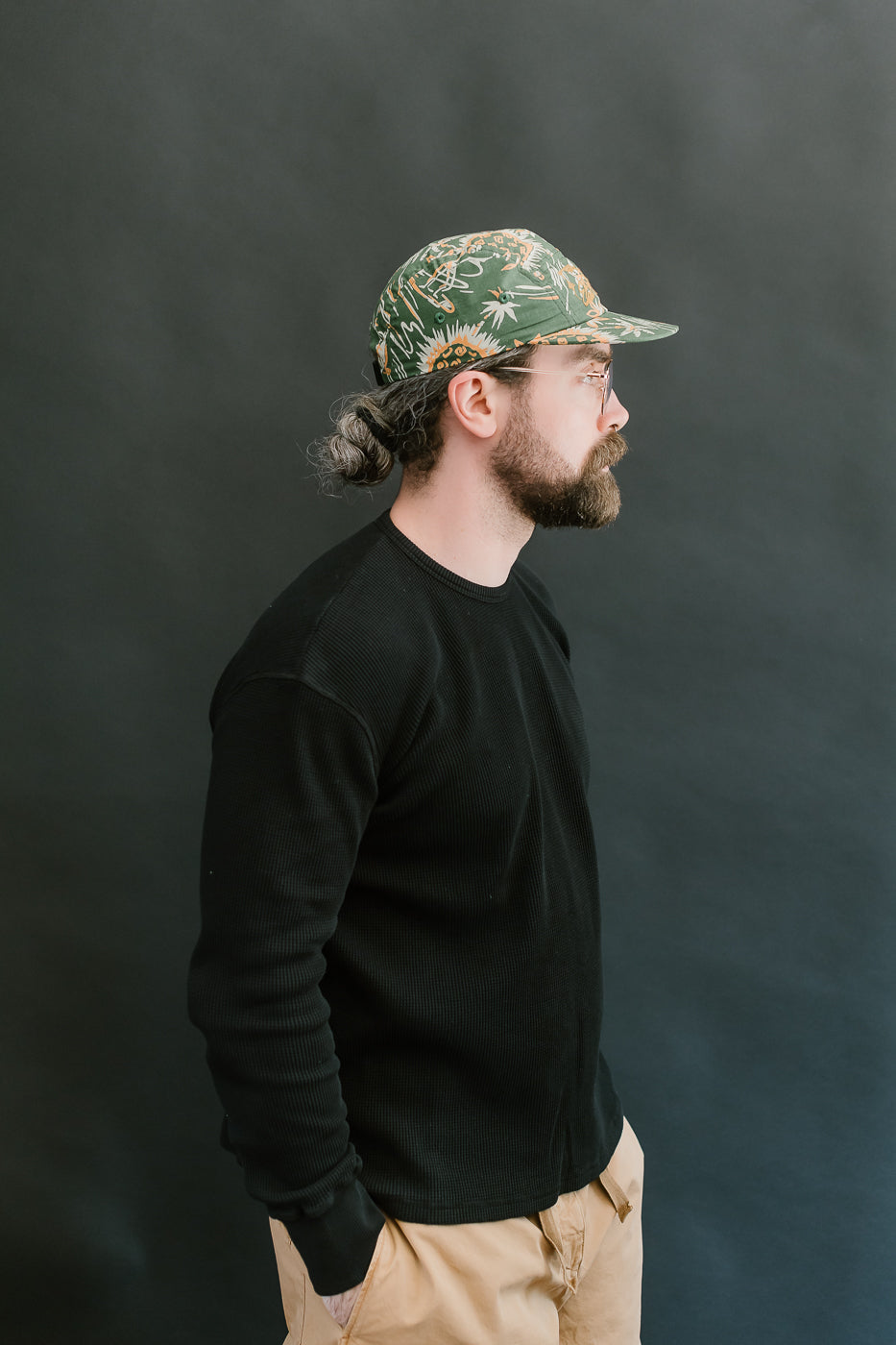 X-003-CCM-604 - 5-Panel Cap Casa Print - Green