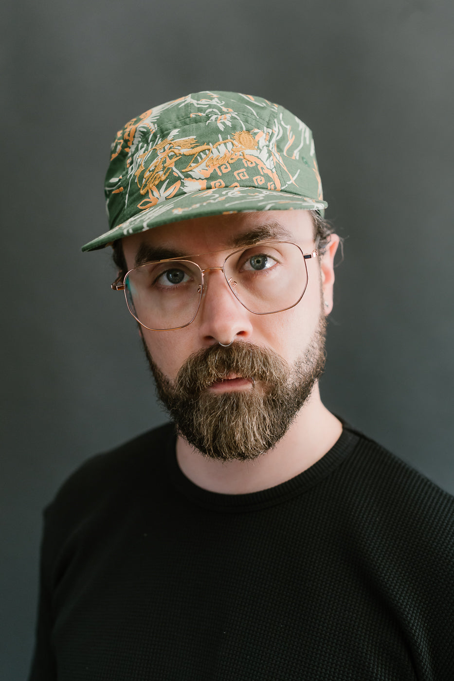 X-003-CCM-604 - 5-Panel Cap Casa Print - Green