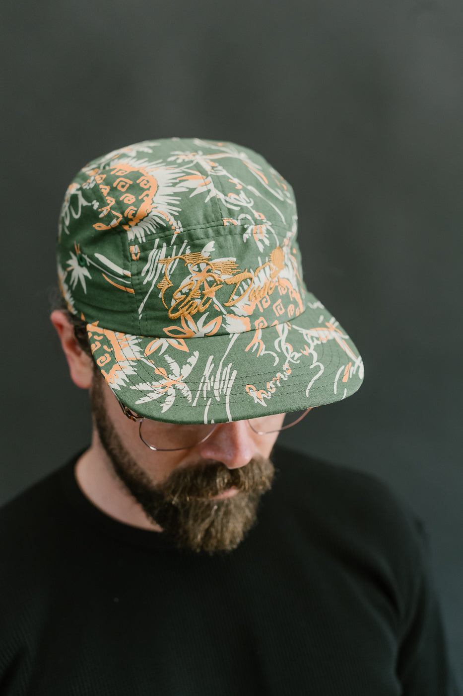 X-003-CCM-604 - 5-Panel Cap Casa Print - Green