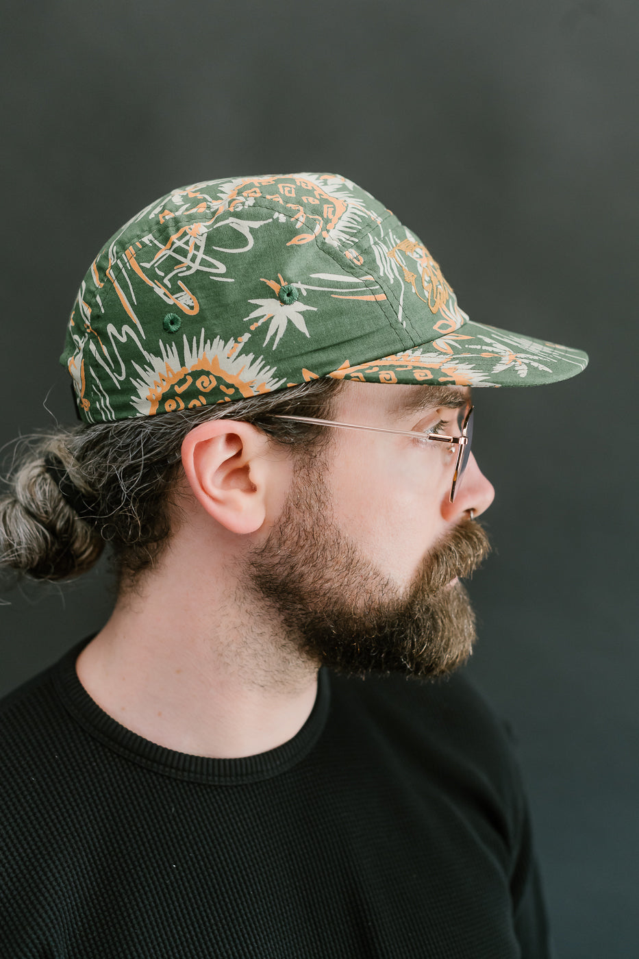 X-003-CCM-604 - 5-Panel Cap Casa Print - Green