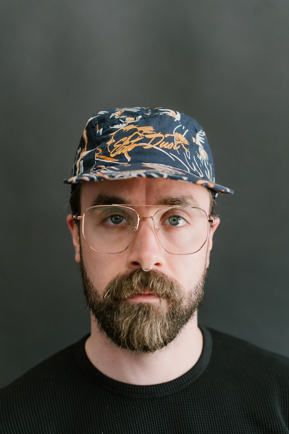 X-003-CCM-509 - 5-Panel Cap Casa Print - Navy