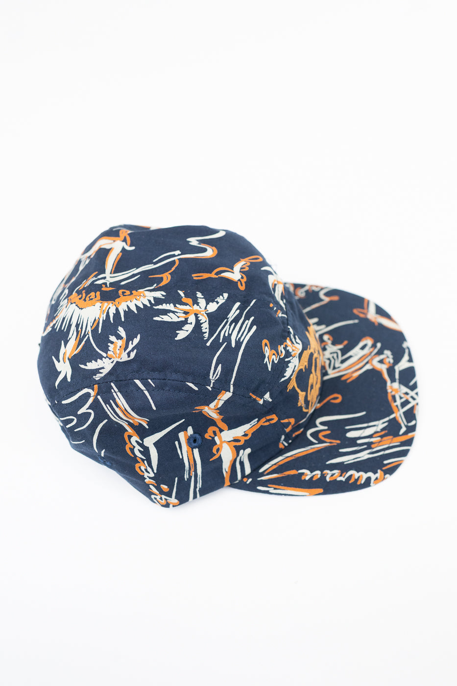 X-003-CCM-509 - 5-Panel Cap Casa Print - Navy