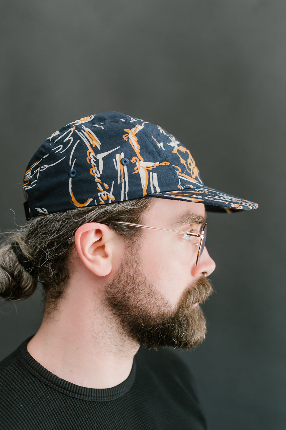 X-003-CCM-509 - 5-Panel Cap Casa Print - Navy