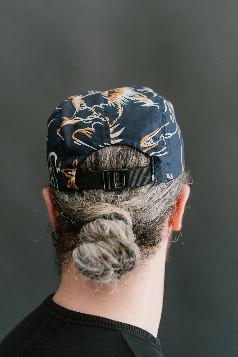 X-003-CCM-509 - 5-Panel Cap Casa Print - Navy