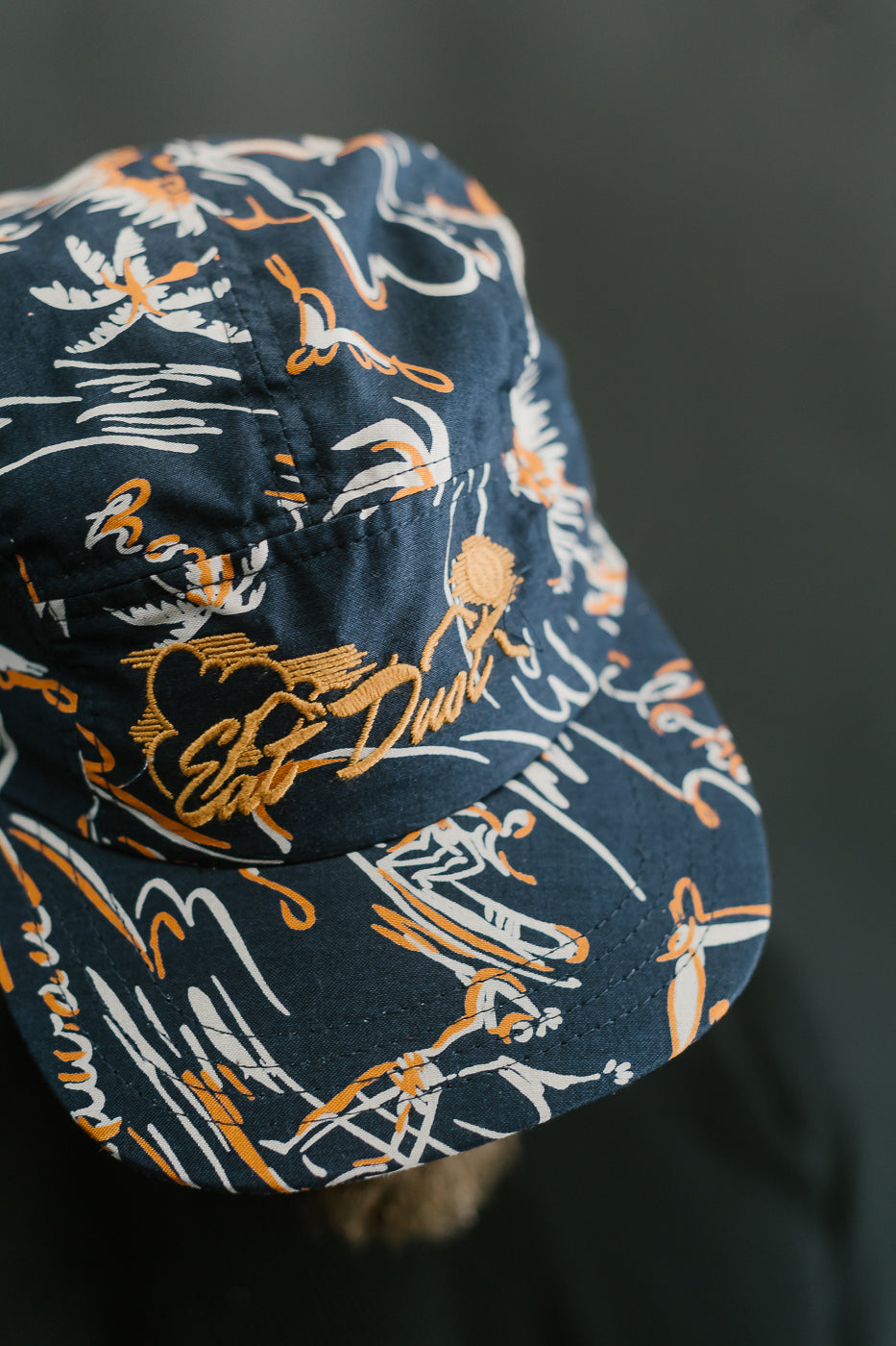 X-003-CCM-509 - 5-Panel Cap Casa Print - Navy