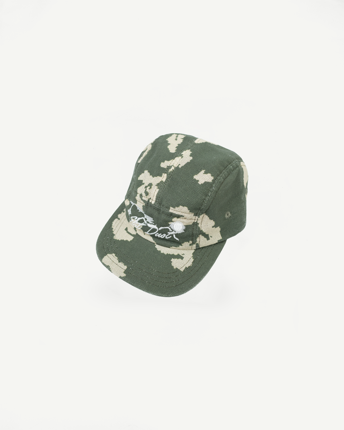 X-003-CCM-659 - 5-Panel Cap Cloud Camo Mesh - Green, Off-White