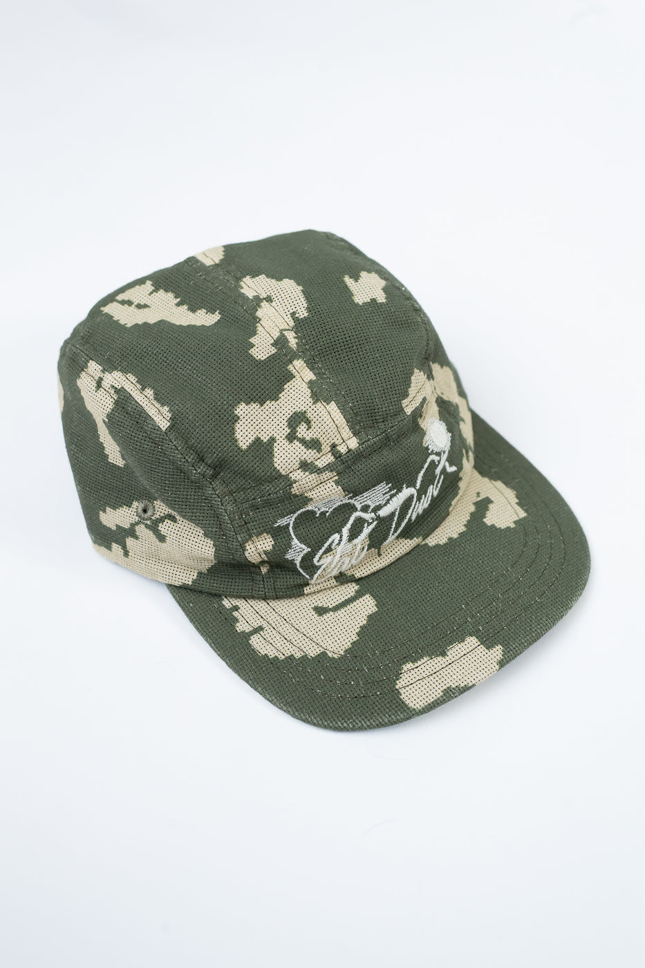 X-003-CCM-659 - 5-Panel Cap Cloud Camo Mesh - Green, Off-White