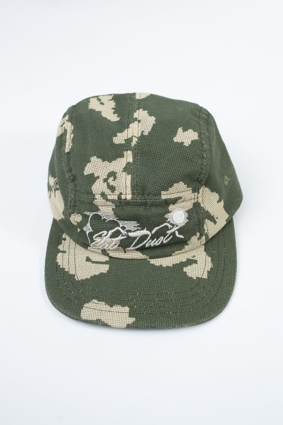 X-003-CCM-659 - 5-Panel Cap Cloud Camo Mesh - Green, Off-White