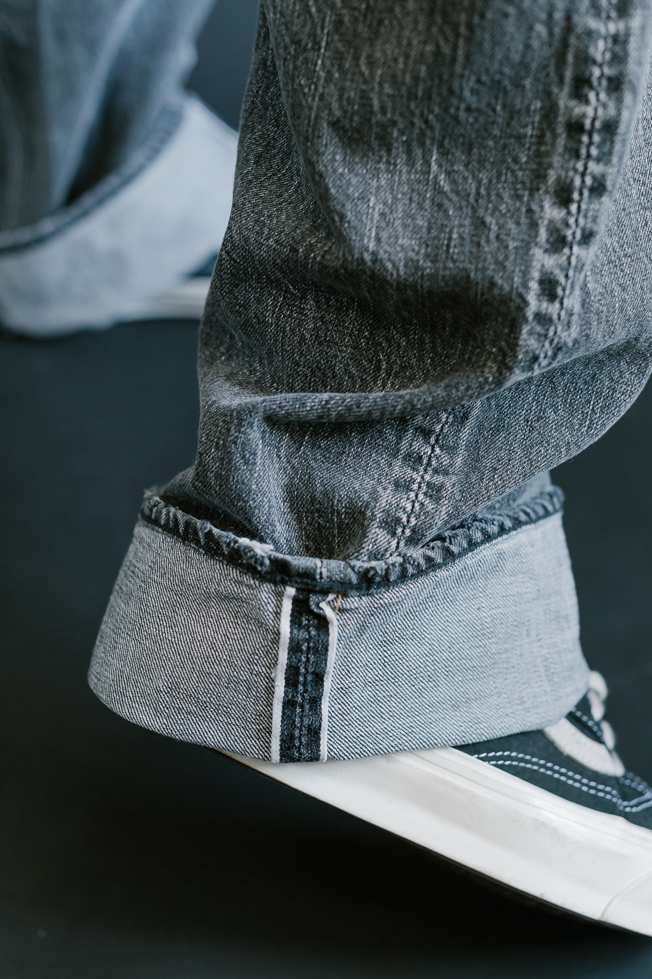 0105BKHW - 13.7oz Black Selvedge Denim Dartford - Wide Fit