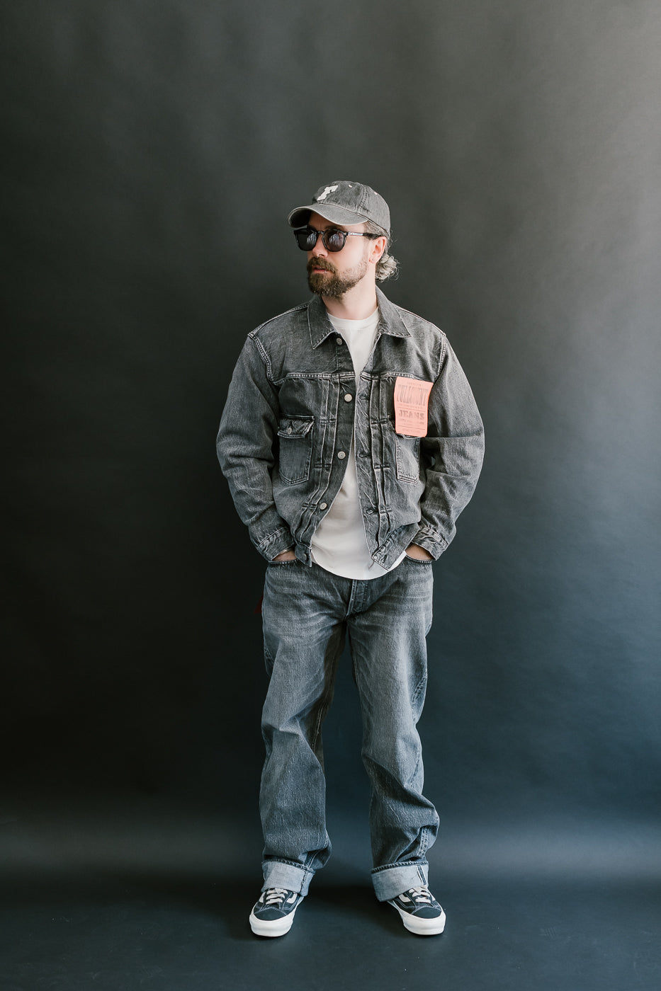 0105BKHW - 13.7oz Black Selvedge Denim Dartford - Wide Fit