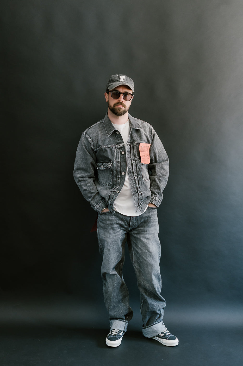 0105BKHW - 13.7oz Black Selvedge Denim Dartford - Wide Fit