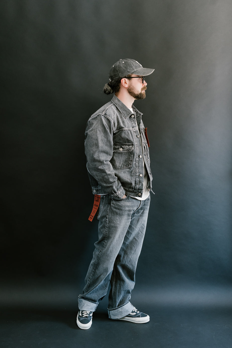 0105BKHW - 13.7oz Black Selvedge Denim Dartford - Wide Fit