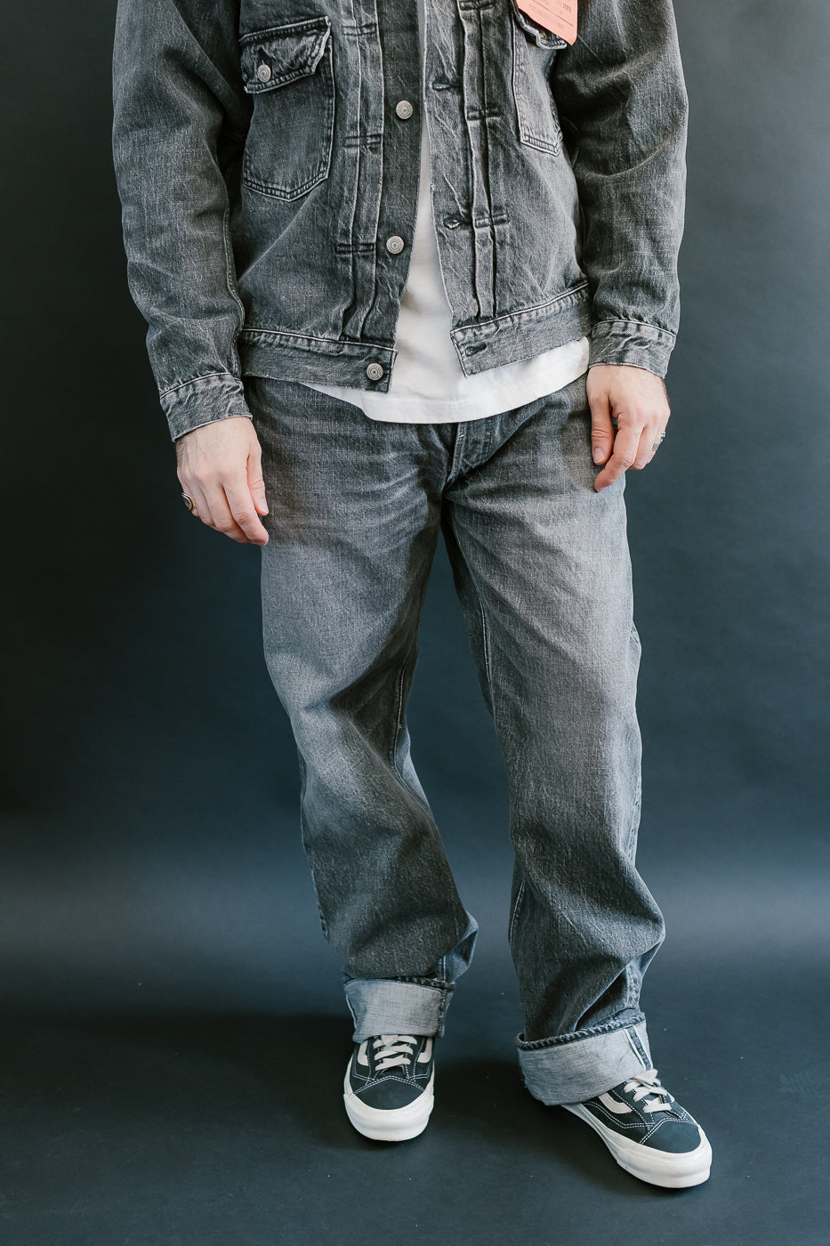 0105BKHW - 13.7oz Black Selvedge Denim Dartford - Wide Fit