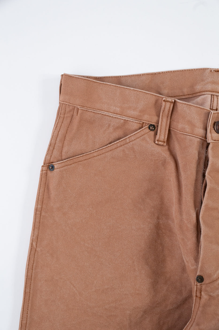 1129-6 - Persimmon Tannin Dye Heavy Duck Work Pants - Brown