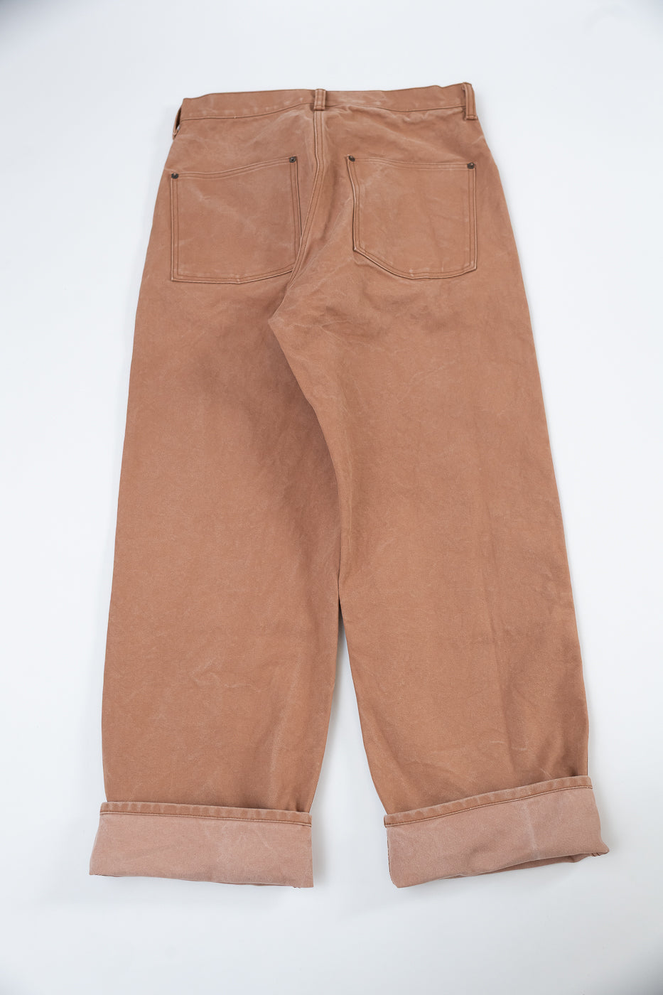 1129-6 - Persimmon Tannin Dye Heavy Duck Work Pants - Brown