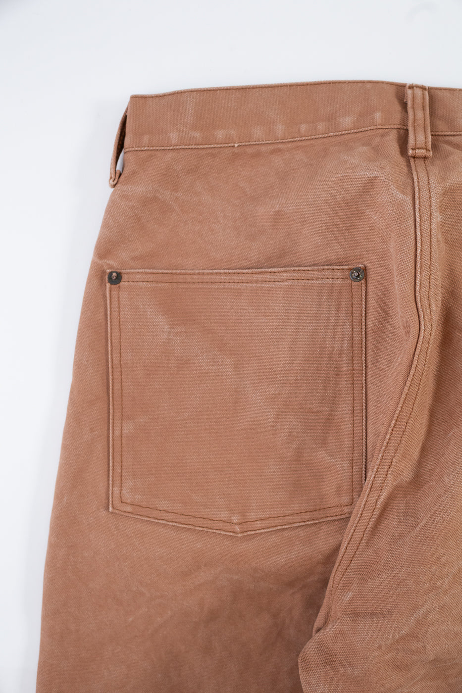 1129-6 - Persimmon Tannin Dye Heavy Duck Work Pants - Brown