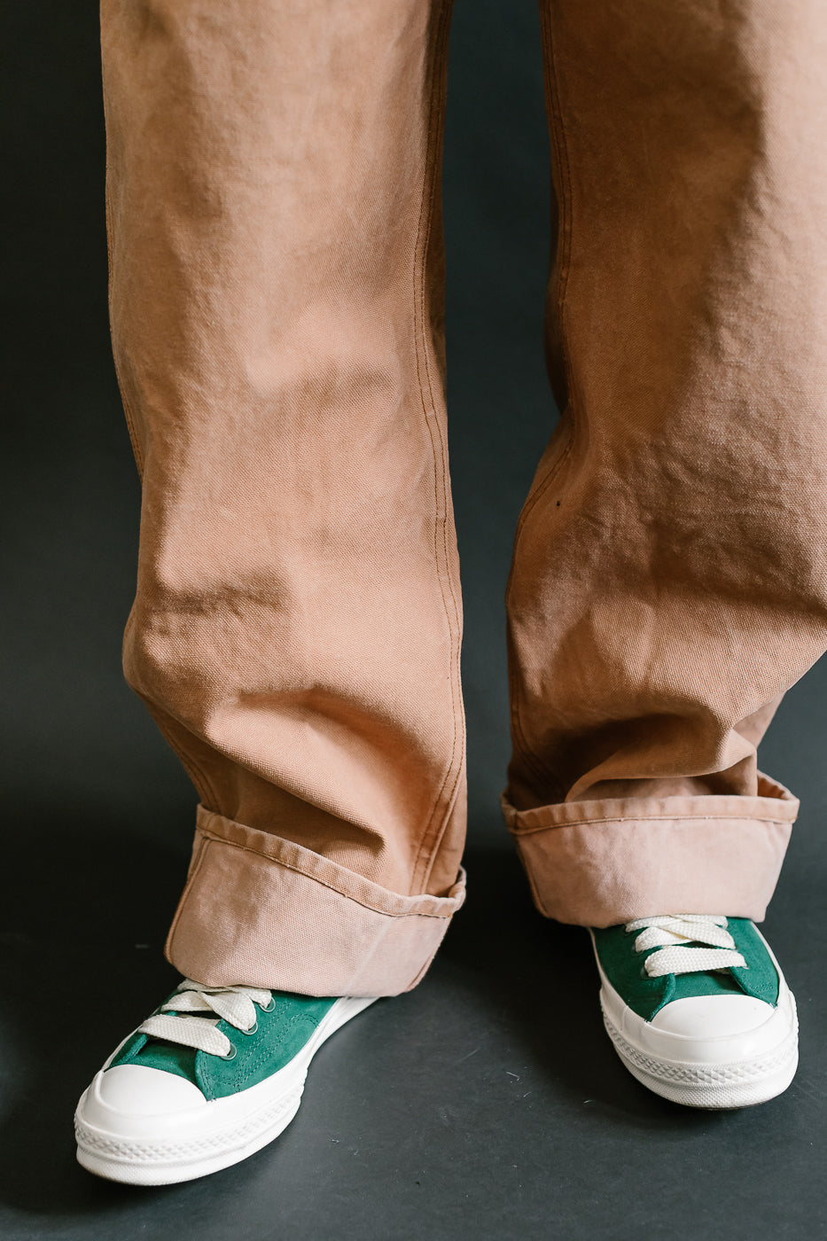 1129-6 - Persimmon Tannin Dye Heavy Duck Work Pants - Brown