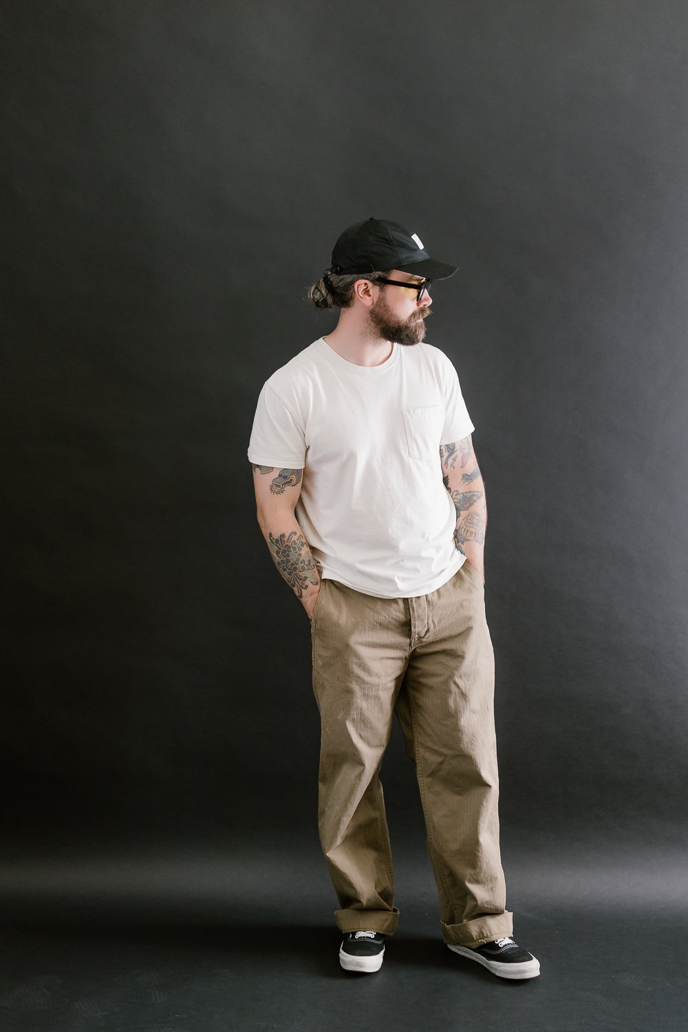 1201-24B - M-42 HBT Trousers - O.D. Hand Vintaged