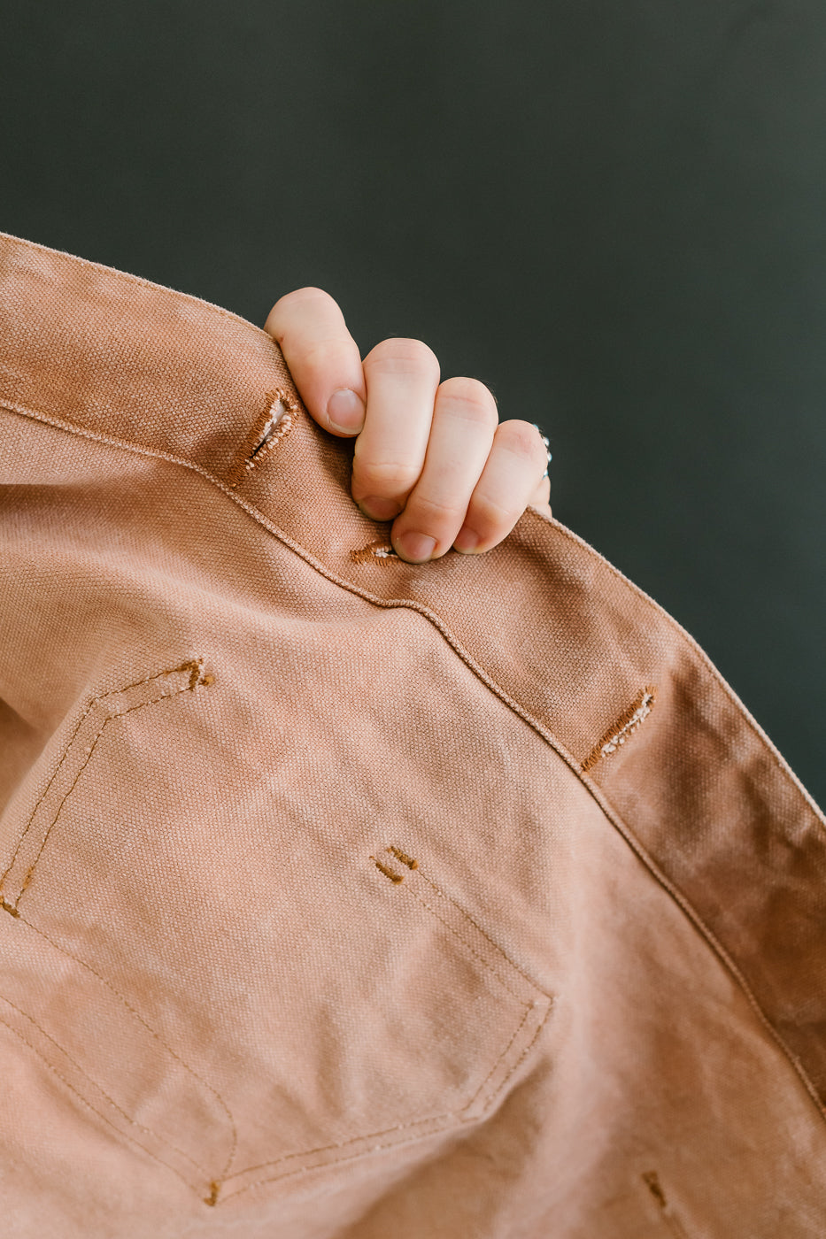 2015-12 - Early 1900s Persimmon Tannin Dye Heavy Duck Chore Jacket - Brown