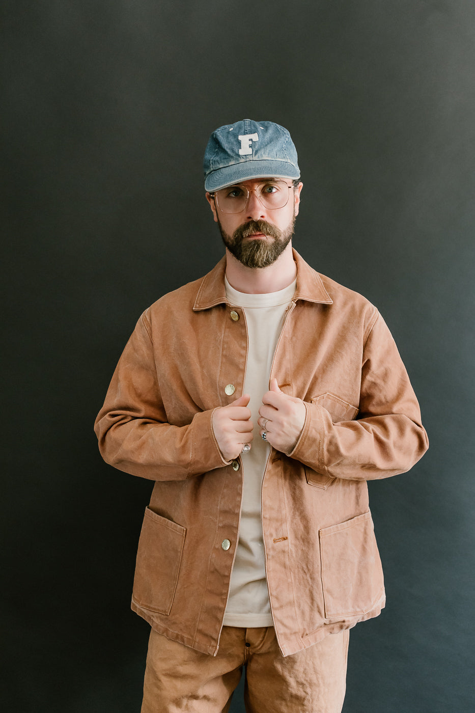 2015-12 - Early 1900s Persimmon Tannin Dye Heavy Duck Chore Jacket - Brown