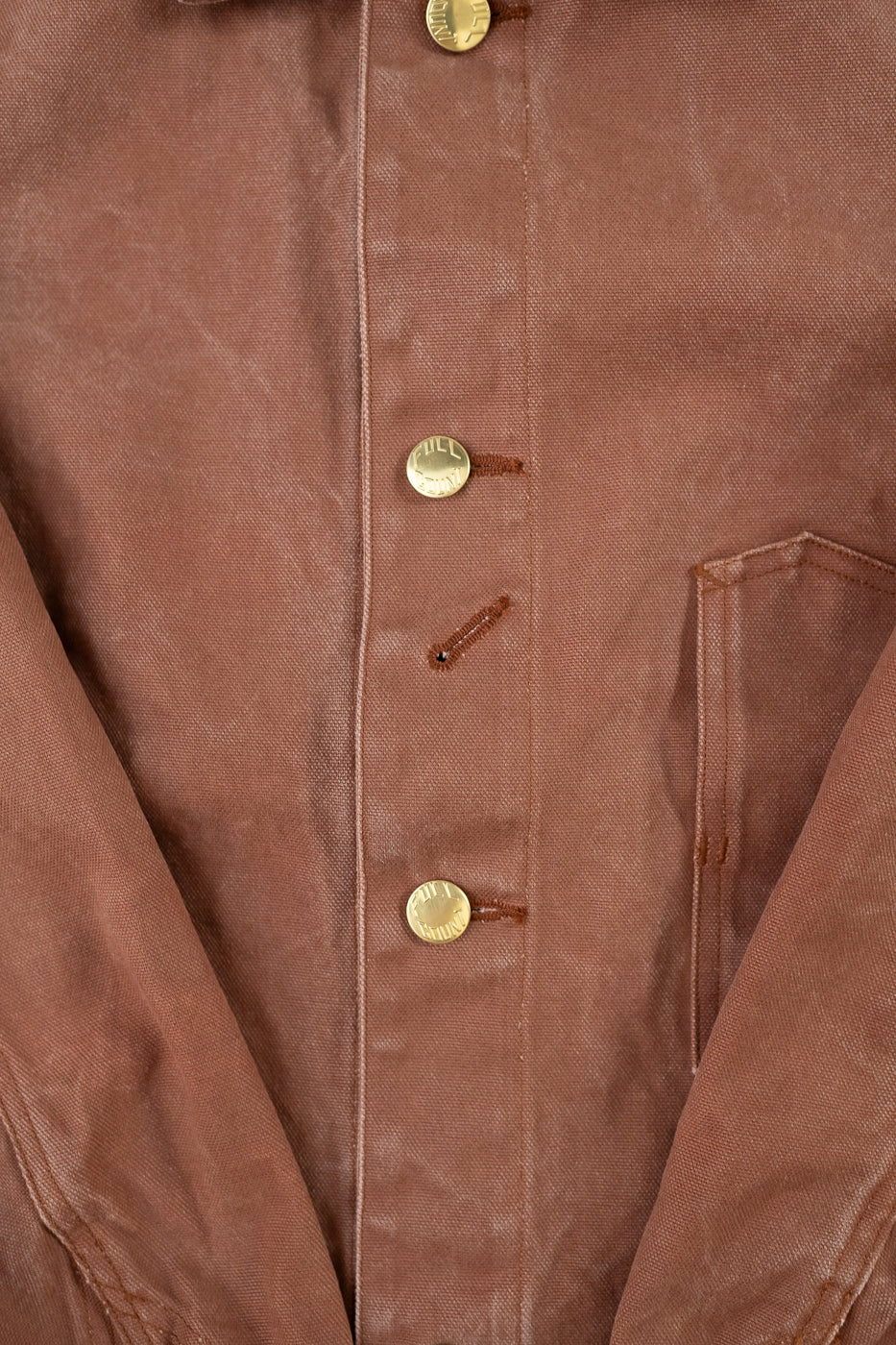 2015-12 - Early 1900s Persimmon Tannin Dye Heavy Duck Chore Jacket - Brown