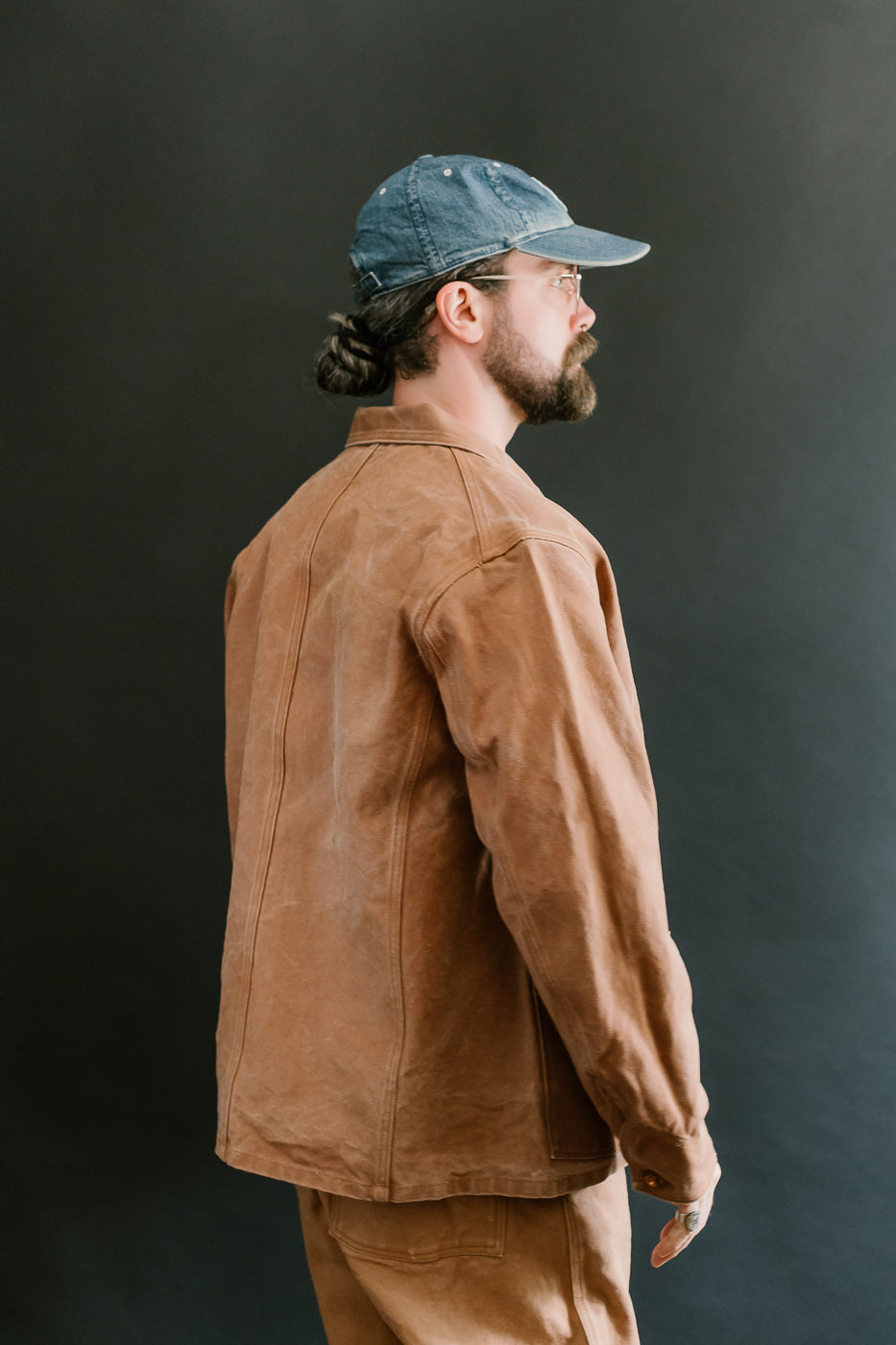 2015-12 - Early 1900s Persimmon Tannin Dye Heavy Duck Chore Jacket - Brown