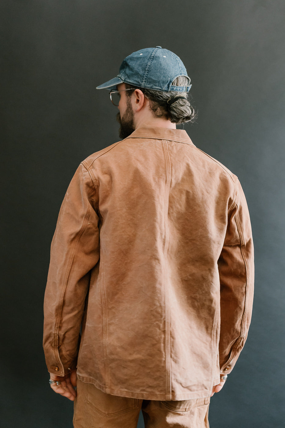 2015-12 - Early 1900s Persimmon Tannin Dye Heavy Duck Chore Jacket - Brown