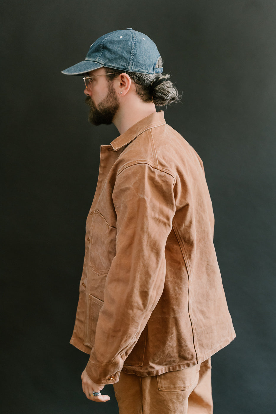 2015-12 - Early 1900s Persimmon Tannin Dye Heavy Duck Chore Jacket - Brown