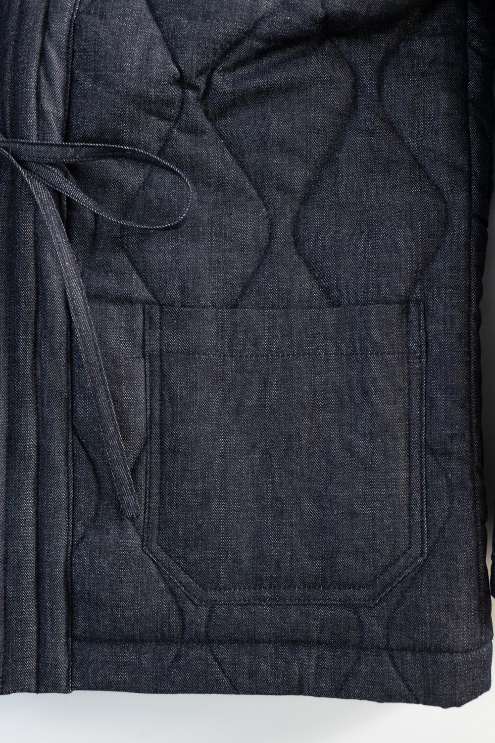 2093 - Denim Quilting Happi Coat - Indigo