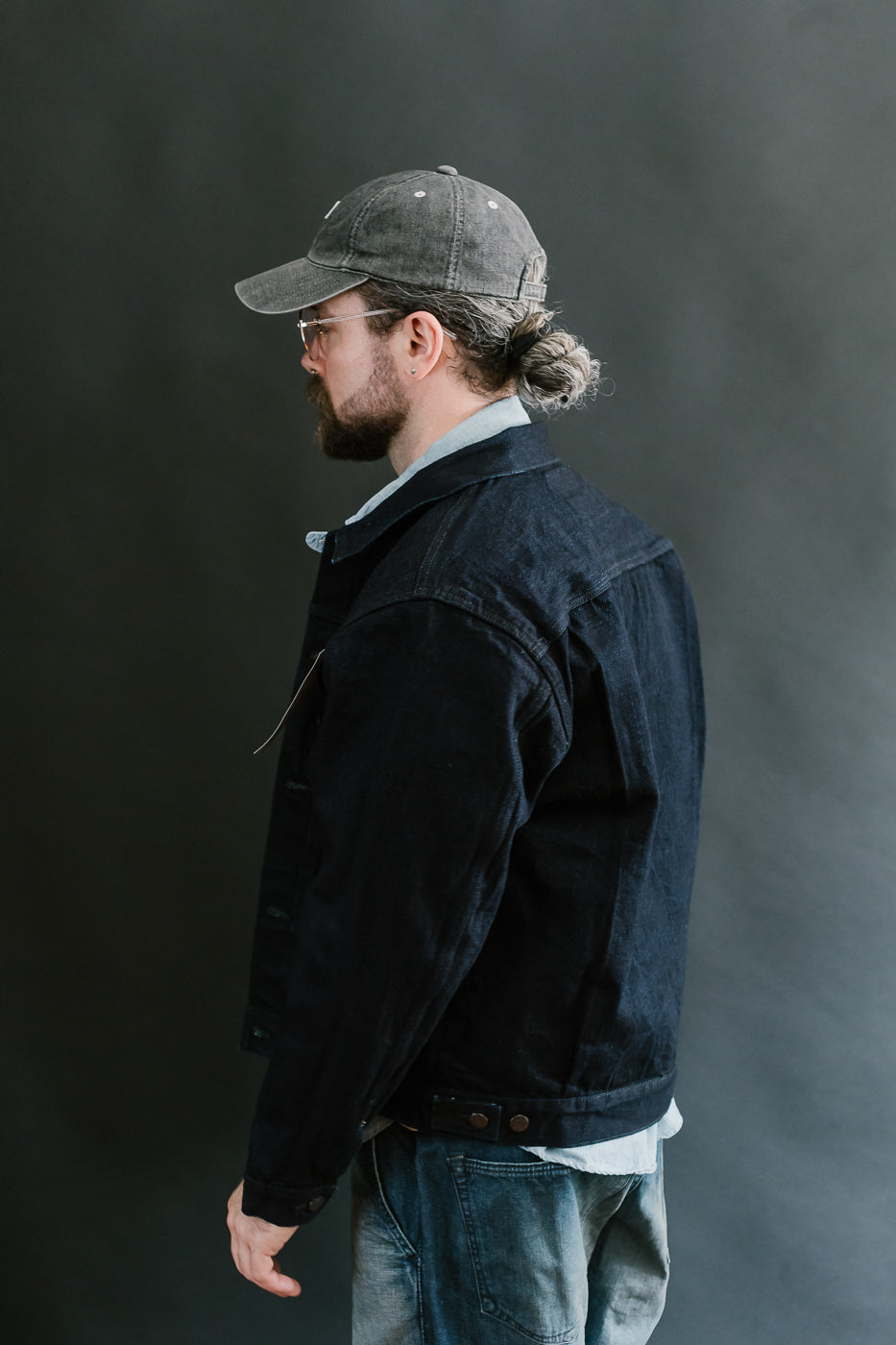2102SRB - 15.5oz Super Rough Selvedge Type II Jacket - Indigo x Black