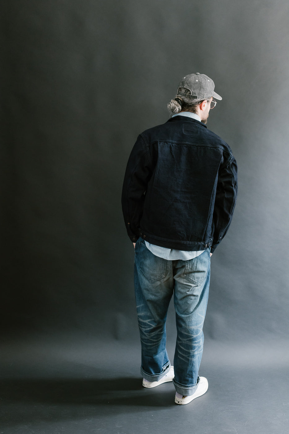 2102SRB - 15.5oz Super Rough Selvedge Type II Jacket - Indigo x Black