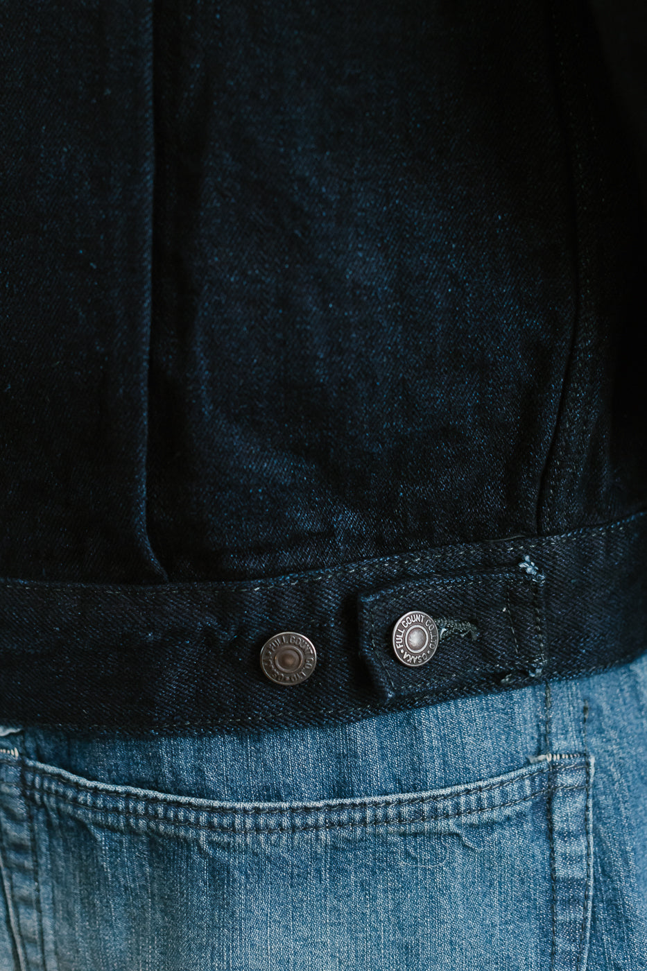 2102SRB - 15.5oz Super Rough Selvedge Type II Jacket - Indigo x Black