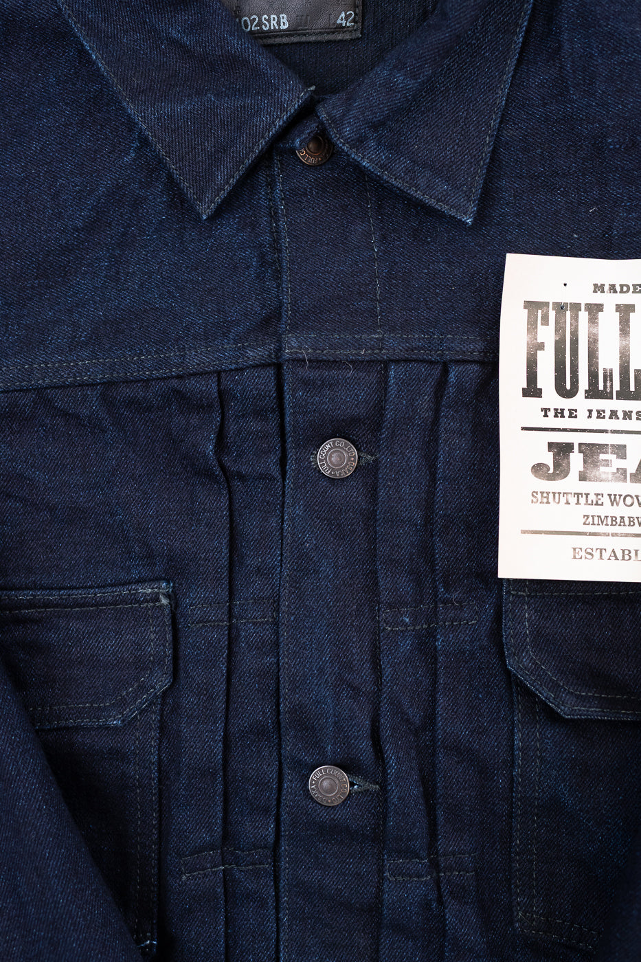 2102SRB - 15.5oz Super Rough Selvedge Type II Jacket - Indigo x Black