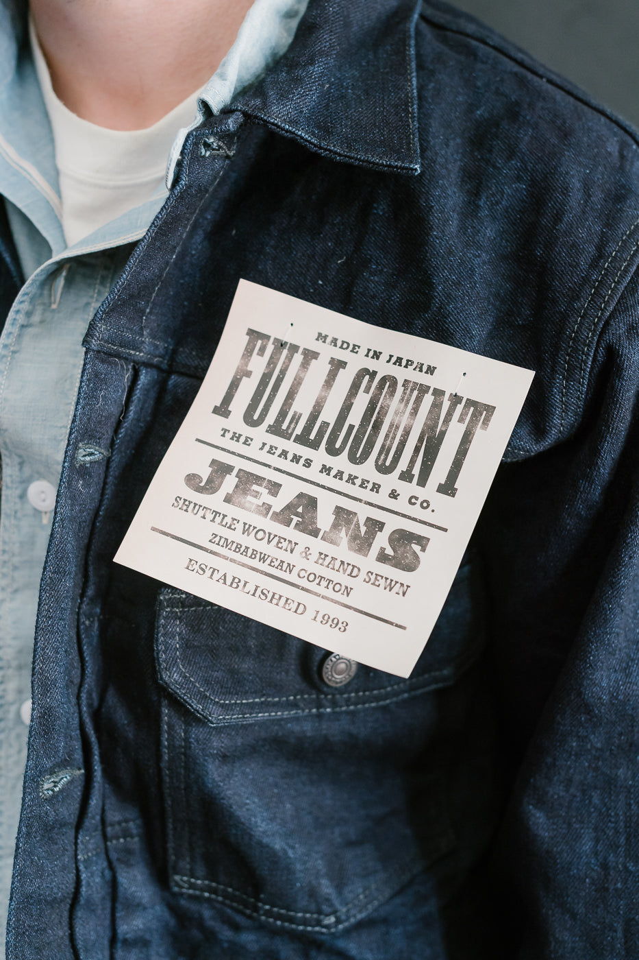 2102SRB - 15.5oz Super Rough Selvedge Type II Jacket - Indigo x Black