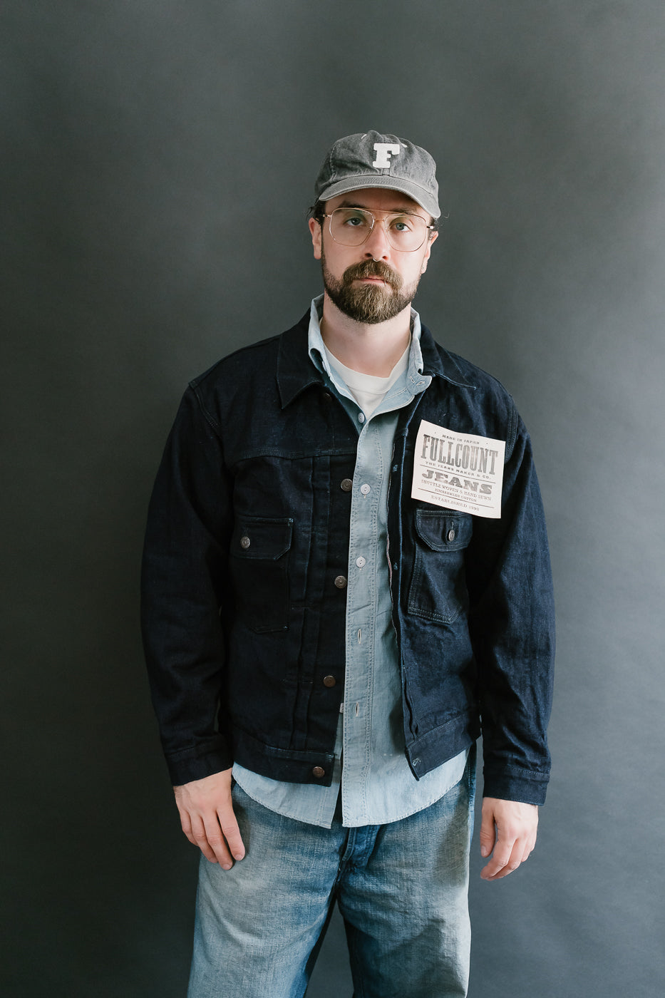2102SRB - 15.5oz Super Rough Selvedge Type II Jacket - Indigo x Black