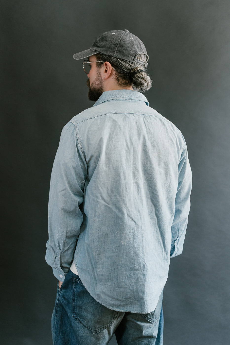 4091HW - 20s Short Chambray Shirt -
