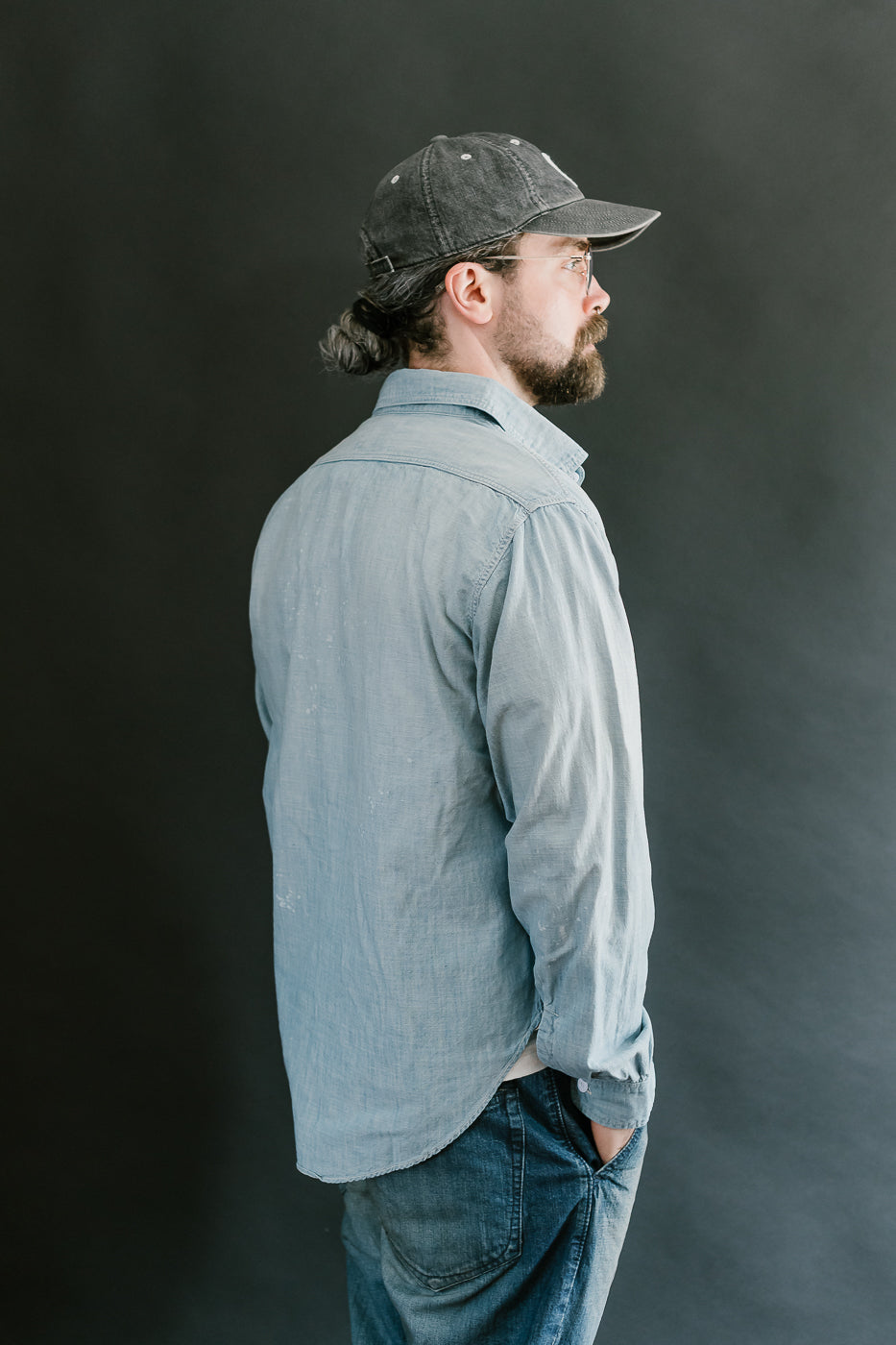 4091HW - 20s Short Chambray Shirt -