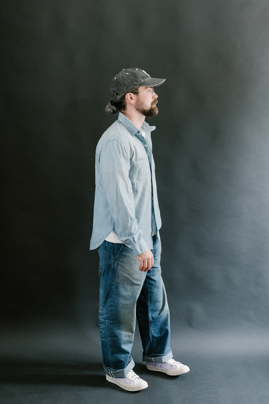 4091HW - 20s Short Chambray Shirt -